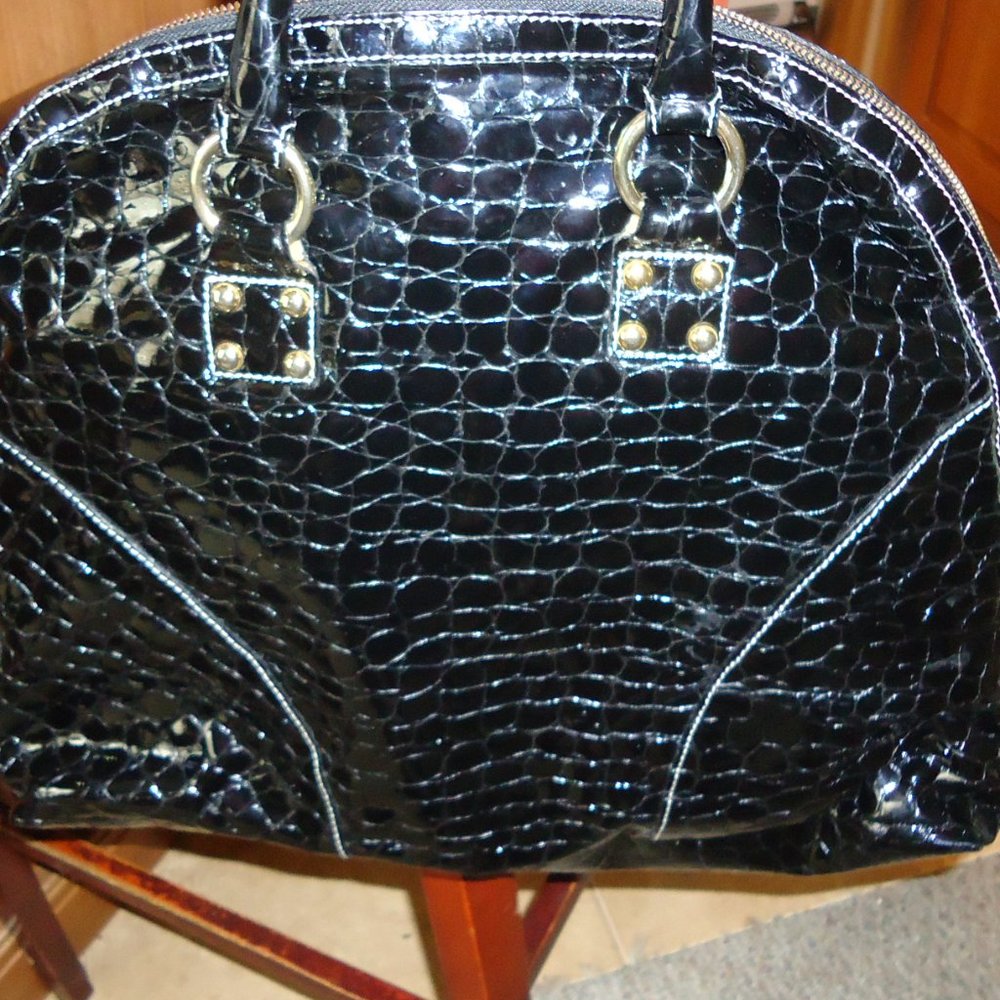 Black Patent Leather Satchel NWOT - Picture 10 of 16
